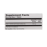 Kal, Acetyl L-Carnitine 500mg, 60 Tablets